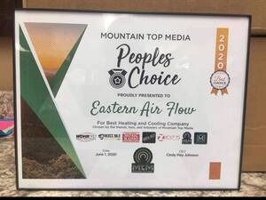 Eastern Air Flow of Kentucky LLC Named The People's Choice for Best Heating and Cooling Company